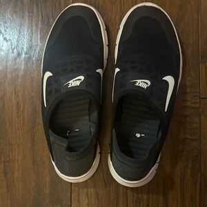 Nike Black and White Slip-On Sneakers